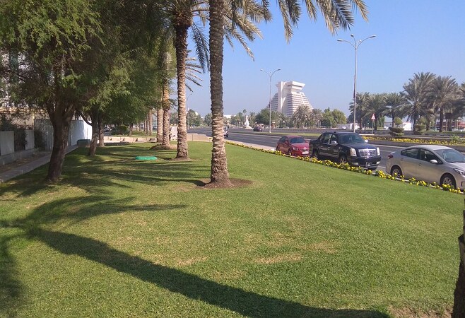 The Dahl Al Hamam Park is also characterized by an amphitheater