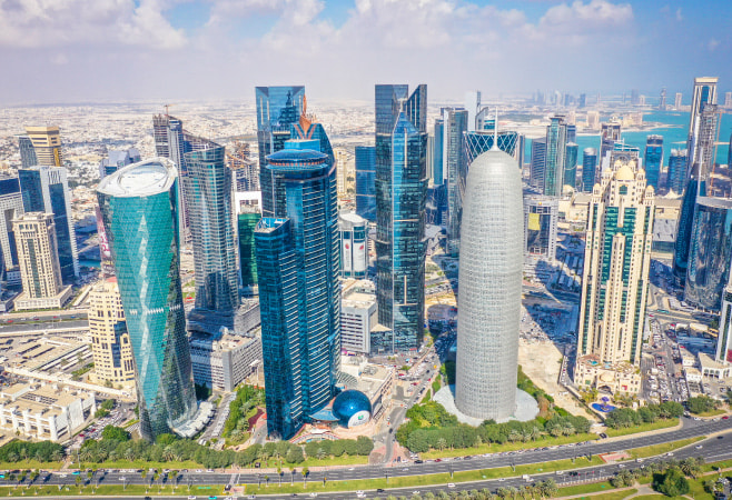 Overview of Doha Tower (Burj Doha)