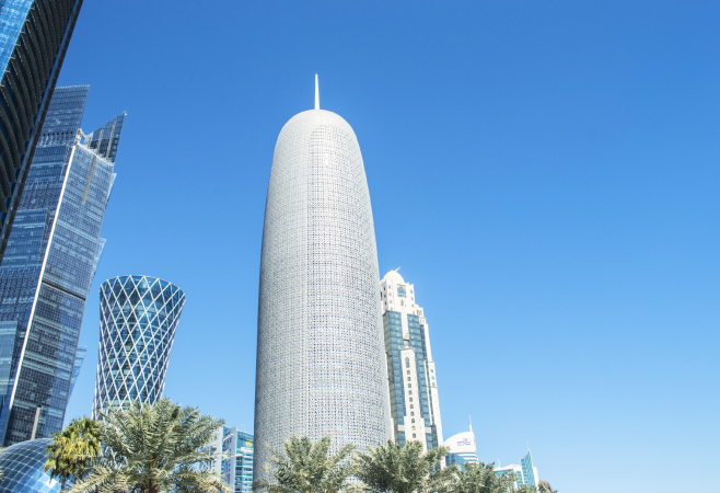 Overview of Doha Tower (Burj Doha)